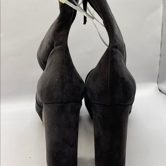 VERO CUOIO side zip suede booties, made in Italy, grey, size 38 (7), - Picture 4 of 10